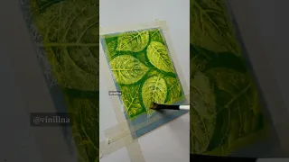 Yellow leaf painting / Leaf imprints painting   / Sketching / Sketchbook painting ideas