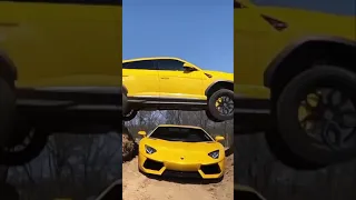 Lamborghini urus jumps Aventador