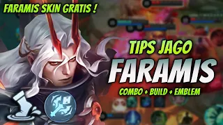 CARA MAIN FARAMIS META TERBARU ! BUILD & EMBLEM FARAMIS TERSAKIT 2024 ! | FARAMIS MID LANE GAMEPLAY