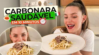 MACARRÃO CARBONARA SAUDÁVEL EM 10 MINUTOS | DESAFIO THAISA LEAL