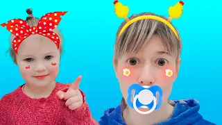 Faina pretends to be а parent for mom | Funny Stories by Baa Bee Kids