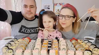 Вчера была просто Катастрофа😱Смеялись до слез🤣Мукбанг/РОЛЛЫ🍣Суши/Rolls/Sushi/Вопрос-Ответ-Привет