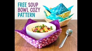 How to Sew a Simple Soup Bowl Cozy (FREE PATTERN)