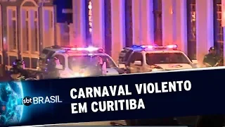 Grupo provoca tumultos e saques a lojas durante Carnaval em Curitiba | SBT Brasil (25/02/20)