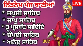 Sahibjaade Special | ਨਿਤਨੇਮ ਪੰਜ ਬਾਣੀਆ | Nitnem Panj bania |Chaupai Sahib | panj Bania da path 307