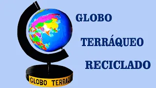 MAQUETA  GLOBO TERRAQUEO  HECHO EN MATERIAL  RECICLADO ♻️