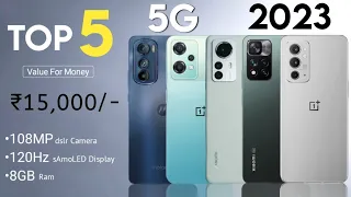 Top 5 Powerful 5G Phones Under 15000 [ April 2023 ] - 5G | 108MP, 4K, 120Hz Amoled Display !