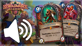 Hearthstone - All Legendary Play Sounds, Music, and Subtitles! (Classic ~ Scholomance Academy)