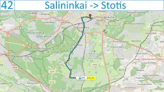 42 maršrutas / Salininkai – Eišiškių pl. – Stotis /