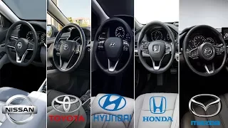 2018 Camry vs Accord vs Mazda6 vs Altima vs Sonata INTERIOR / Mid-Size Sedan Challenge