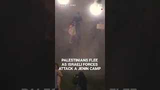 Video Shows Palestinians, Including Children, Fleeing Jenin Refugee Camp Amidst Israeli Strikes