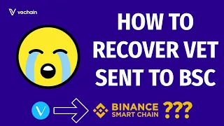 RECOVER YOUR VET sent using BSC (Binance Smart Chain)?! #VECHAIN