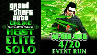 Cayo Perico Heist - 4/20 Event Day [Elite Challenge, Solo, Hard]