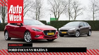 Ford Focus vs. Mazda 3 - Dubbeltest - English subtitles