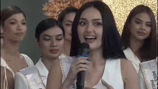 Ahtisa Manalo during press conference sultan kudarat ang galing na nya