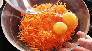 ¡Agregué 2 Huevos a 3 Zanahorias el Resultado es espectacular NO COMAS PAN 3 ingredientes