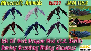 Isle of Berk Dragon Mod v1.2 Skrill Dragons Taming Breeding Riding JAVA 1.18.2 Animals Ep239