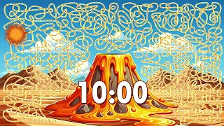 10 Minute Volcano 🌋 Timer Bomb 💣 | Confetti Eruption