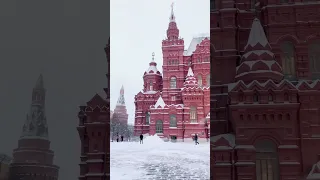 Russia | Welcome Moscow snow ❄️👀 #shorts #travel #luxury #winter #russia
