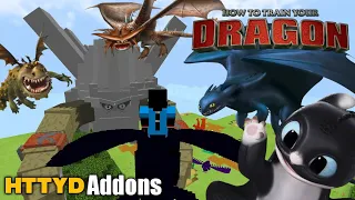 HOW TO TRAIN YOUR DRAGON ADDONS in Minecraft MCPE/BEDROCK