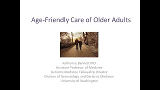 Age-Friendly Care of Older Adults