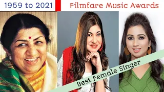 Filmfare  Award for Best Female singer 1959 to 2021 | Lata Mangeshkar | Alka Yagnik Shreya Ghoshal|