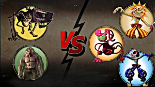 King Shark & Megahorn Vs Sundrop, Moondrop & Mommy Long Legs | Most Epic Video