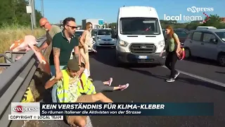 So räumen Italiener Klima-Kleber von der Straße