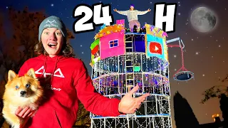 24 STUNDEN im RIESEN TRAMPOLIN TURM Challenge! (7 Etagen!)