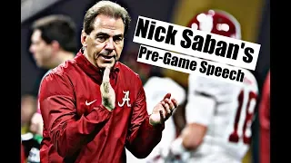 Alabama Crimson Tide Football: Nick Saban’s Pregame Speech