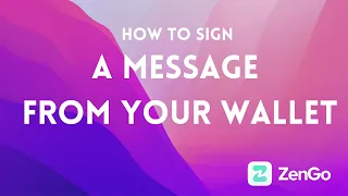 How to send and sign a message on the blockchain with your wallet