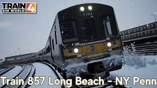 Train 857 Long Beach - NY Penn - LIRR Commuter - M7 - Train Sim World 4