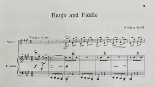 Banjo and Fiddle by William Kroll, piano accompaniment with score, ATCL repertoire, 鋼琴伴奏 附樂譜