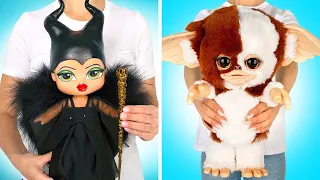 Transformación asombrosa de una muñeca Bratz vieja || Crea tus propios Maléfica y Gizmo