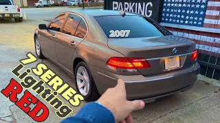 What the Lighting Looked Like on a 2007 BMW 7 Series… RED, RED,RED!!!!