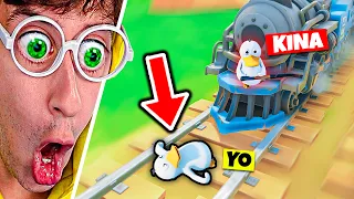 Batalla de Animales en Tren 🚆🥊!! (Dúo de Patos 😂) - Party Animals #12 TEKENDO