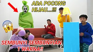 ASYIK SEMBUNYI SEMBUNYIAN 1 WARNA TIBA TIBA DIGANGGU POCONG HIJAU?! | Mikael Family