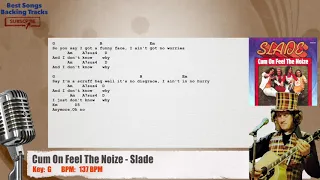 🎙 Cum On Feel The Noize - Slade Vocal Backing Track with chords and lyrics