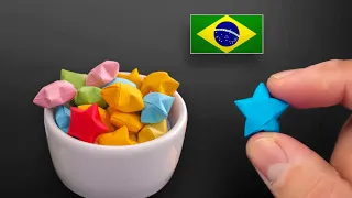 Origami: Estrela da Sorte - Tutorial PT-BR