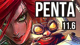 KATARINA vs CORKI (MID) | Penta, 6 solo kills, Legendary, 22/4/7, 500+ games | EUW Diamond | v11.6