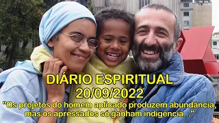 DIÁRIO ESPIRITUAL MISSÃO BELÉM - 20/09/2022 - Pr 21,1-6.10-13