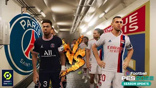 Olympique Lyon Vs PSG / PES 22 gameplay / Ligue 1