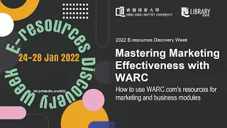 Mastering Marketing Effectiveness with WARC