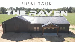 Unveiling The Raven: 1280 sq ft Barndominium & 1180 sq ft Workshop Full Tour