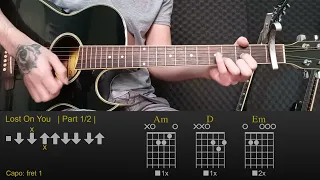 LP - Lost On You | Easy Guitar Lesson Tutorial with Chords/Tabs and Rhythm