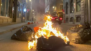 Violent protests erupt over return of 8 p.m. curfew in Montreal