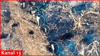 This is how drone's "Game" with Russians ended - they ran to their nests to escape