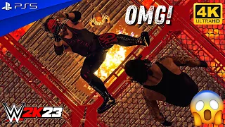 WWE 2K23 - Kane vs. The Undertaker - Hell in a Cell Match | PS5™ [4K60]