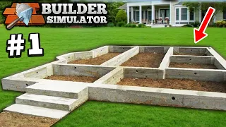 Builder Simulator - Строим Дом #1 Заливка Фундамента