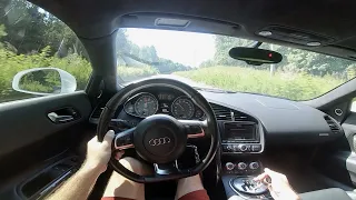 Audi R8 Six Speed Gated Manual V8 POV (ASMR)